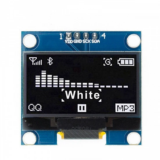 1.3 Inch I2C/IIC WHITE OLED Display Module 4pin
